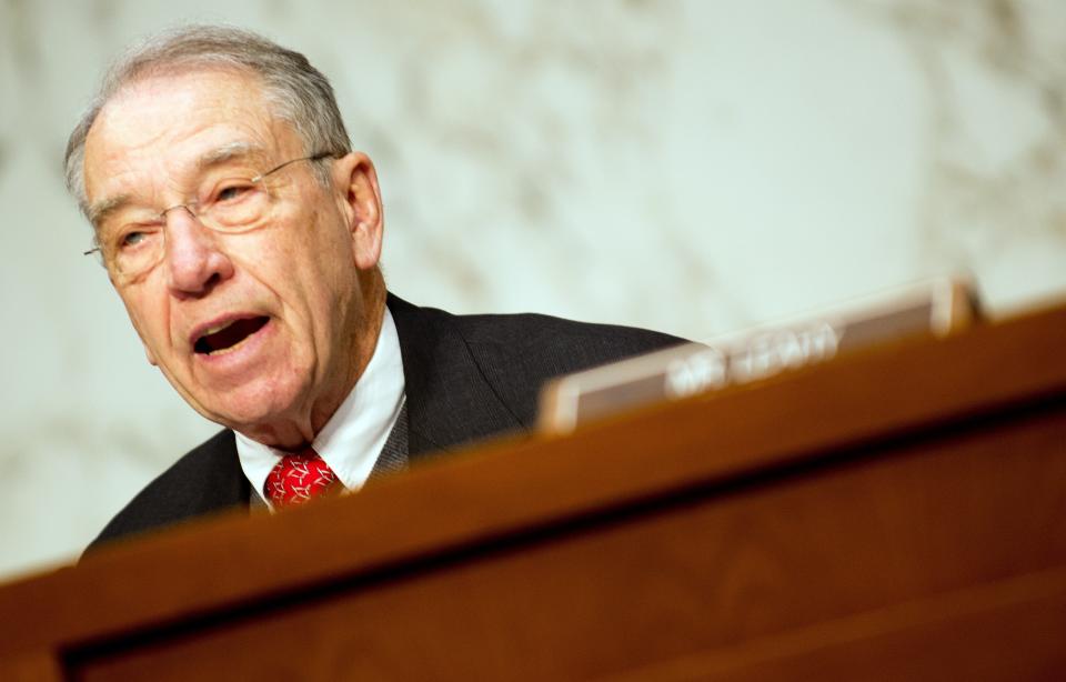 Senator Chuck Grassley, R-Iowa, on Capitol Hill in Washington, D.C., February 13, 2013, on comprehensive immigration reform. (JIM WATSON/AFP/Getty Images)