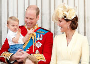 <p>Prince Louis made his Trooping the Colour debut in 2019. The tiny royal had his parents giggling throughout the event. </p>