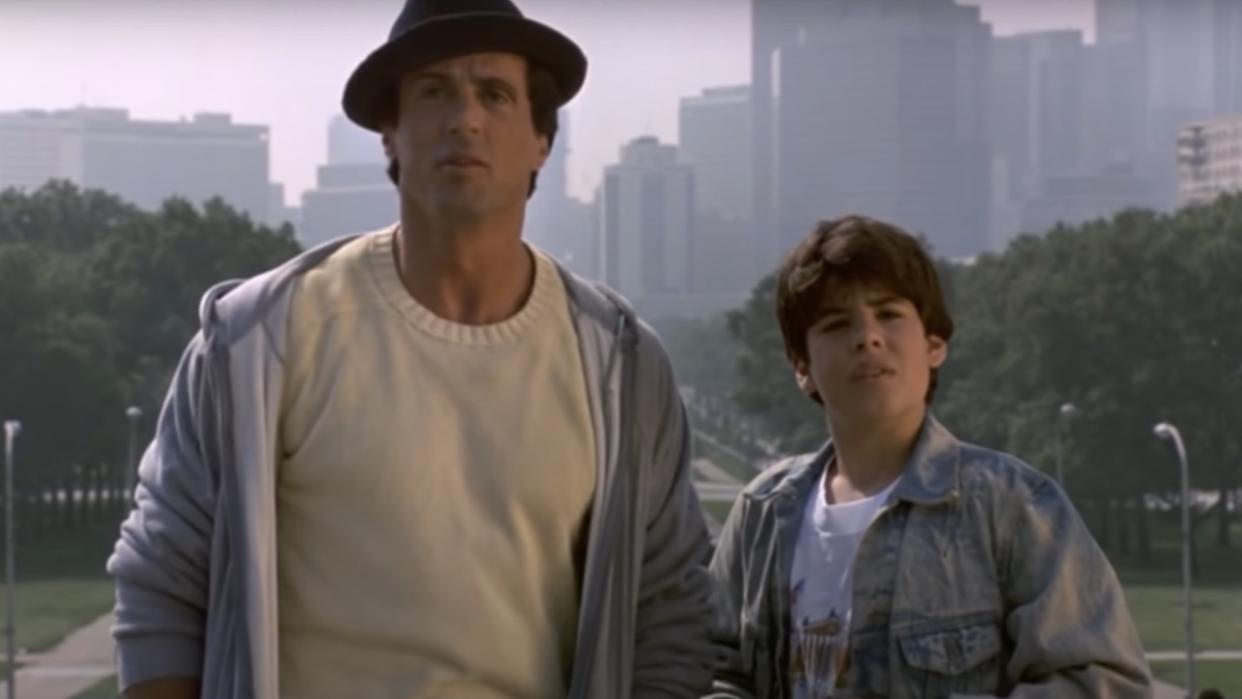  Sylvester Stallone and Sage Stallone in Rocky V. 