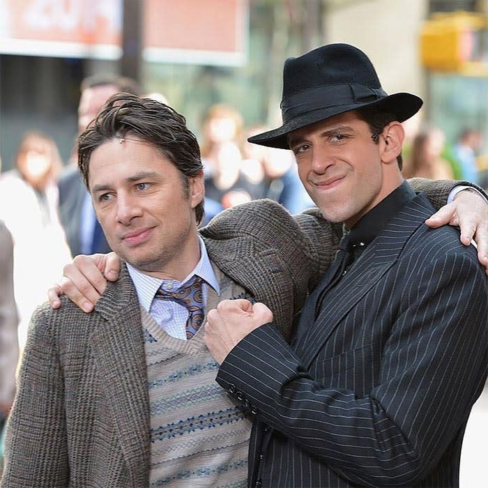 Nick Cordero con su gran amigo, Zach Braff