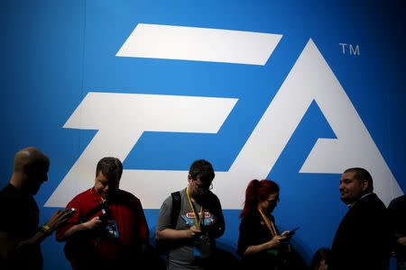 An Electronic Arts (EA) video game logo is seen at the Electronic Entertainment Expo, or E3, in Los Angeles, California, United States, June 17, 2015. REUTERS/Lucy Nicholson/Files