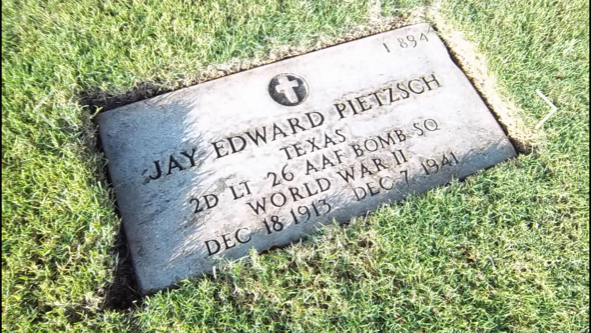 Jay E. Pietzsch was killed at the 1941 attack on Pearl Harbor. The first WT student killed in World War II, his remains were laid to rest at the National Memorial Cemetery of the Pacific in the Punchbowl Crater in Honolulu.