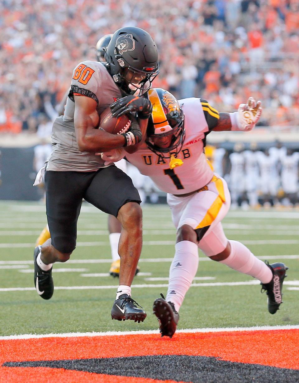 OSU junior Brennan Presley has learned to field some tricky punts through his work with the Cowboys' Tom Hutton.