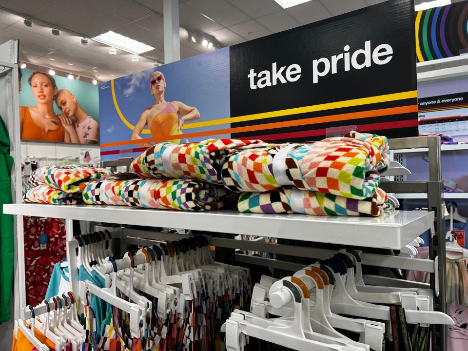 A Pride month display at a store in Wisconsin