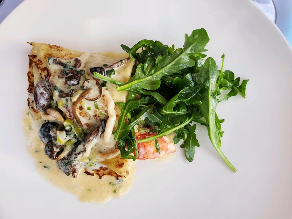 Bistro d'Azur's lobster crepe is a dish that the chef can't take off his menu