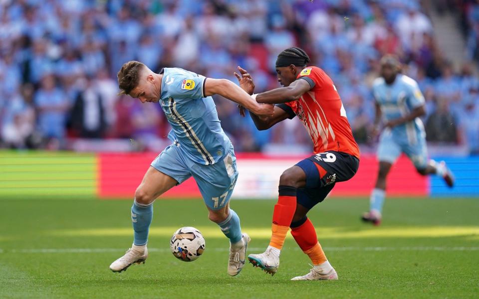 Coventry City's Viktor Gyokeres and Luton Town's Amari'i Bell - PA/John Walton