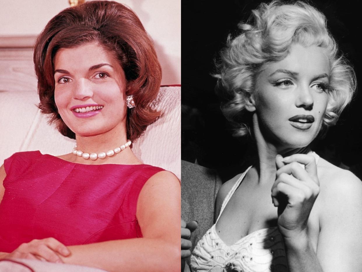 Jackie Kennedy and Marilyn Monroe.