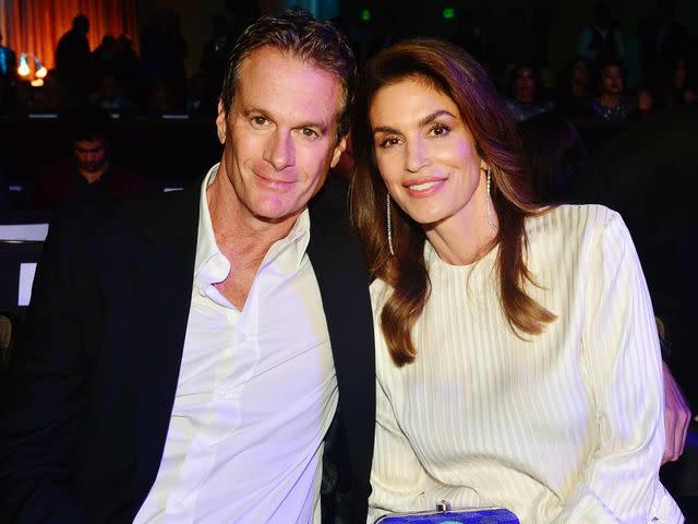 <p>Jerod Harris/Getty </p> Rande Gerber and Cindy Crawford attend Sugar Ray Leonard Foundation's 10th Annual 'Big Fighters, Big Cause' Charity Boxing Night