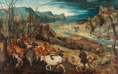 Return of the Herd (1965) by Pieter Bruegel the Elder - Credit: KHM-Museumsverband