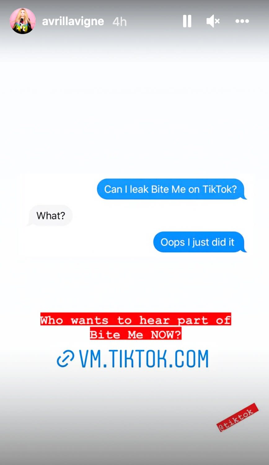 Avril Lavigne Tells Travis Barker to 'Bite Me' as They Tease New Collab on TikTok