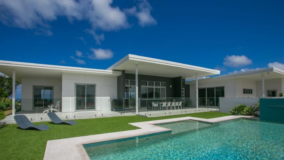 The Palm Springs-style estate is located in the Northern new South Wales suburb of Broken Head. Source: Unique Estates