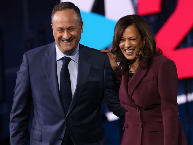 <p>Win McNamee/Getty</p> Kamala Harris and Douglas Emhoff 2020