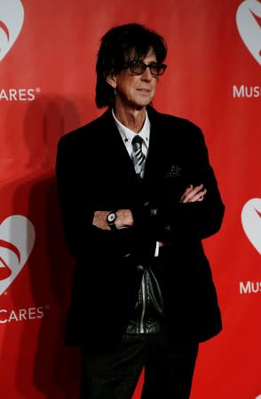 Producer Ric Ocasek arrives at the 2015 MusiCares Person of the Year tribute honoring Bob Dylan in Los Angeles