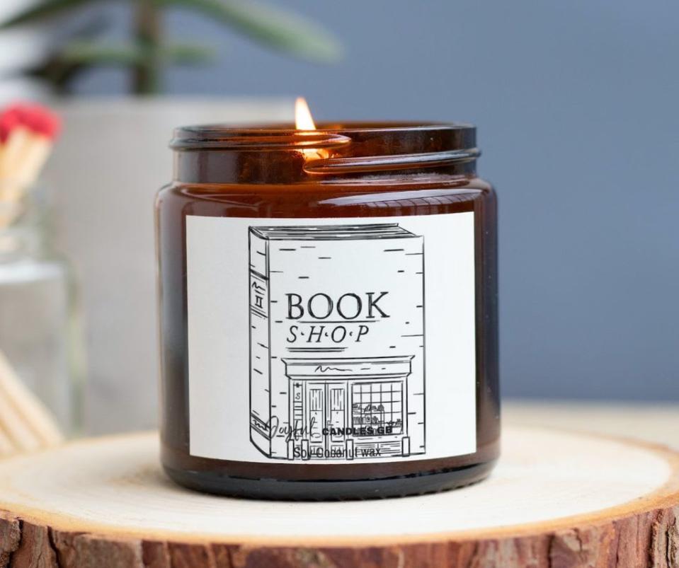 book shop candle