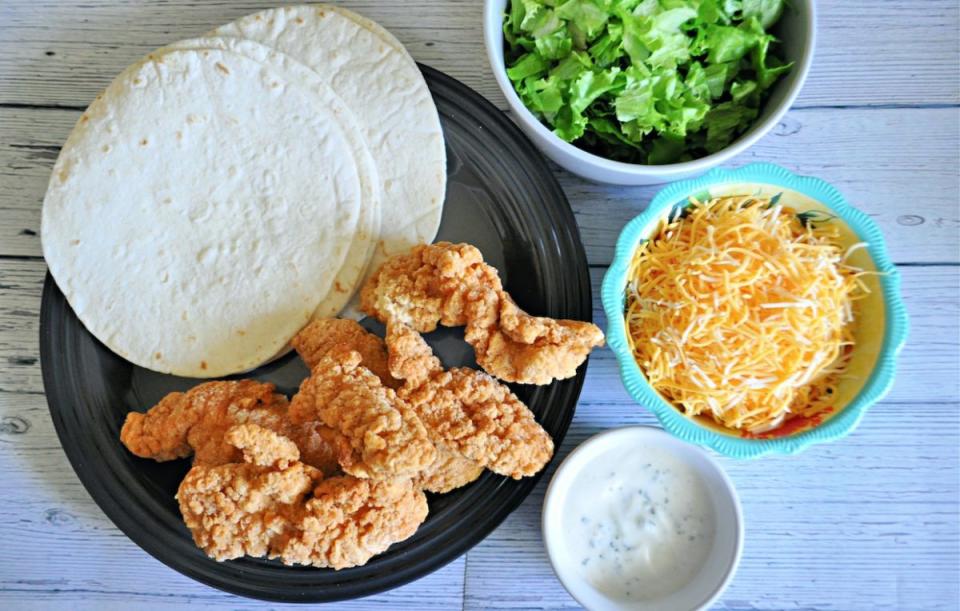 Copycat McDonald's Chicken Snack Wrap Ingredients<p>Krista Marshall</p>