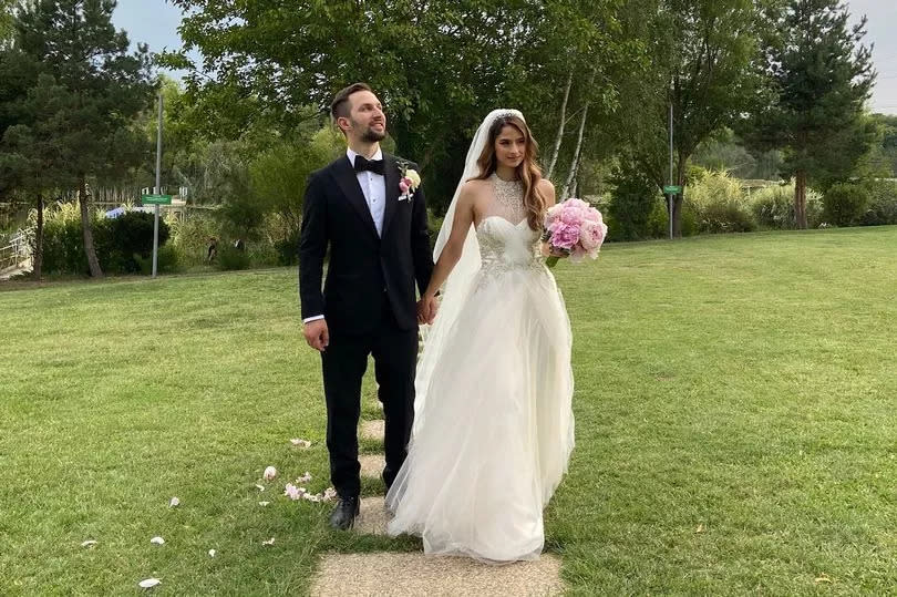 Adelina Blanaru and Marius Dogaru had two wedding ceremonies, one in Romania and one at St George's Hall