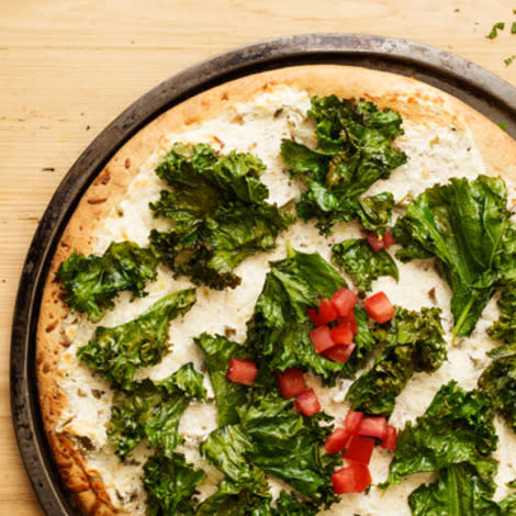 Crispy Kale White Pizza