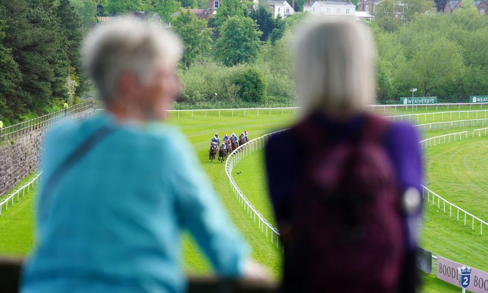 <span>The joy was noticeably sucked from the atmosphere at Chester on one of the biggest days of its year on Wednesday.</span><span>Photograph: Mike Egerton/PA</span>