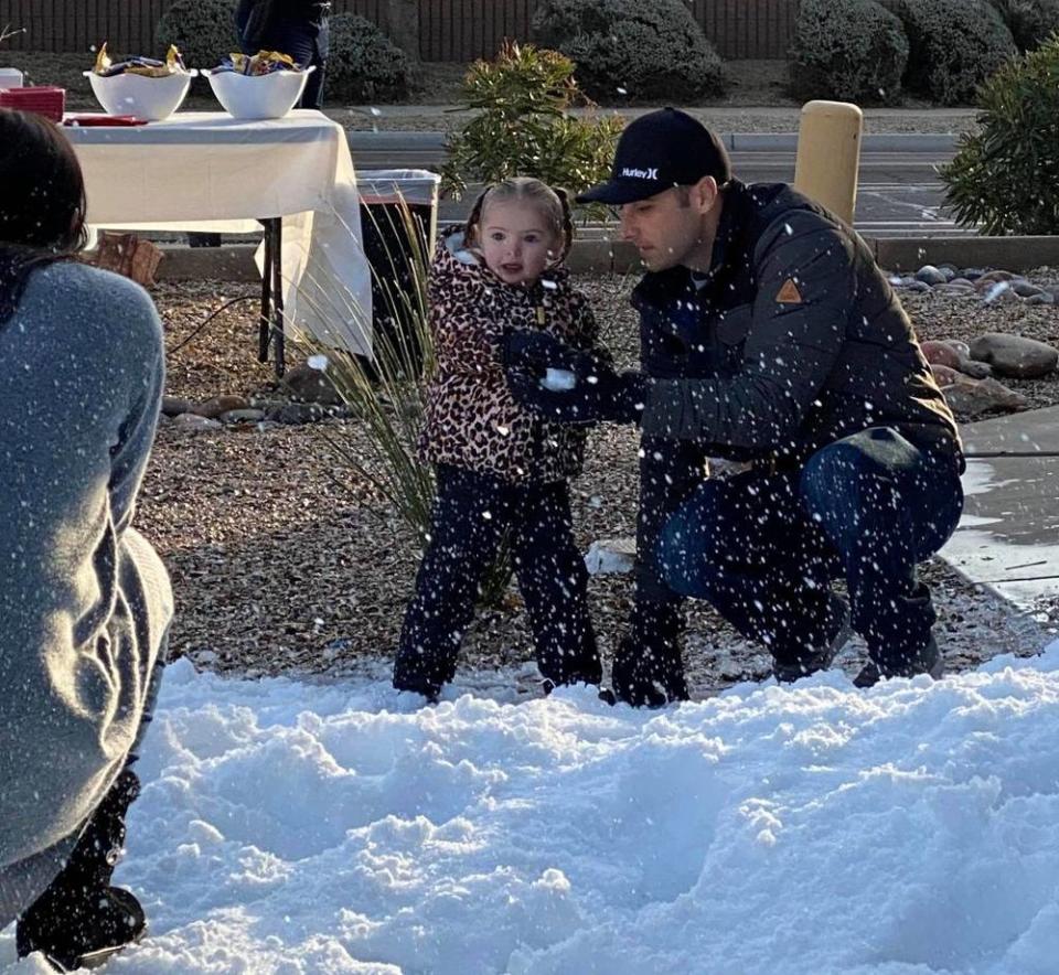 Quinn Walker in the snow | Casa Grande Fire Department/Facebook