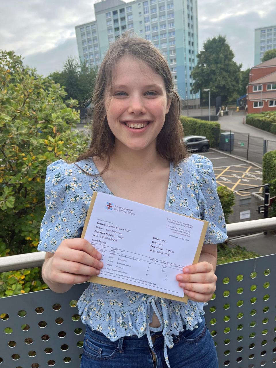 Teenager Lucy Hennessy will be studying computer science at the University of Cambridge (Rod Minchin/PA)