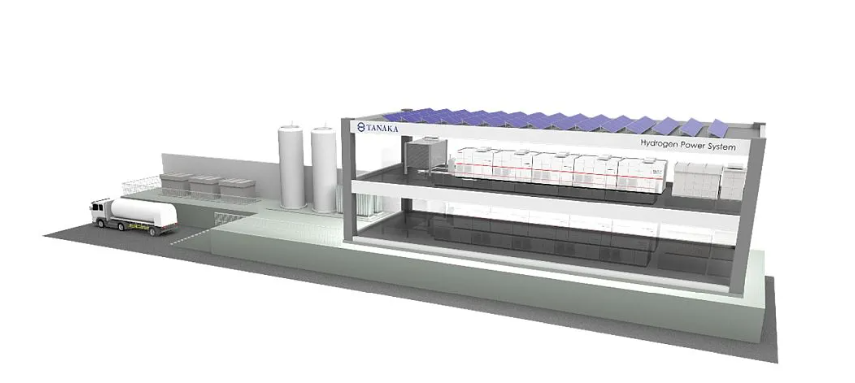 Rendering of the system to be installed at TANAKA; Photo courtesy of Toshiba Energy Systems & Solutions