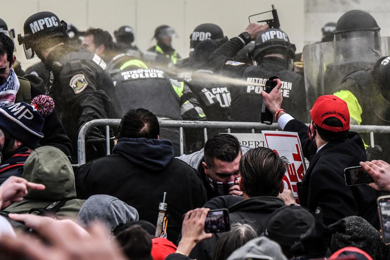 us capitol siege january 6 bear mace pepper spray trump supporters capitol police