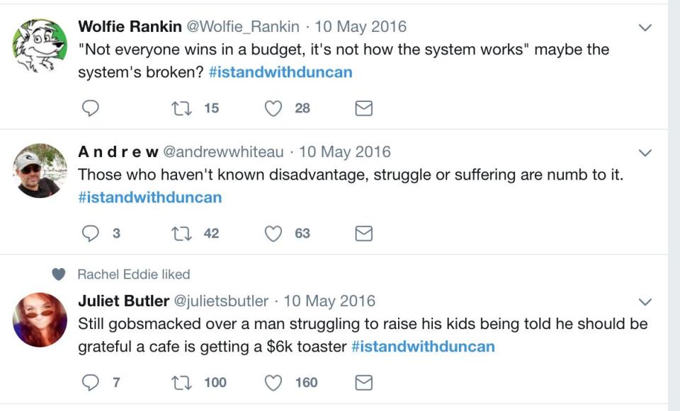 Within hours of Duncan's Q&A appearance, #IstandwithDuncan was trending on Twitter and it continued to do so until the following day. 