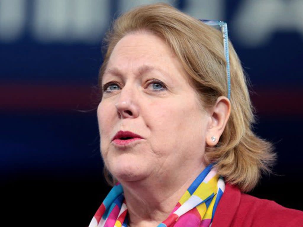 Ginni Thomas, wife of Supreme Court Justice Clarence Thomas and a special correspondent for The Daily Caller, speaks at the Conservative Political Action Conference (CPAC) in Oxon Hill, Md (Rex Features)