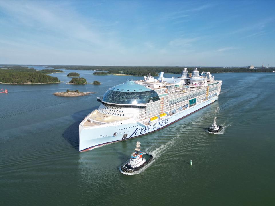 L’Icon of the Seas lors de ses premiers essais en mer, en Finlande, le 22 juin dernier.