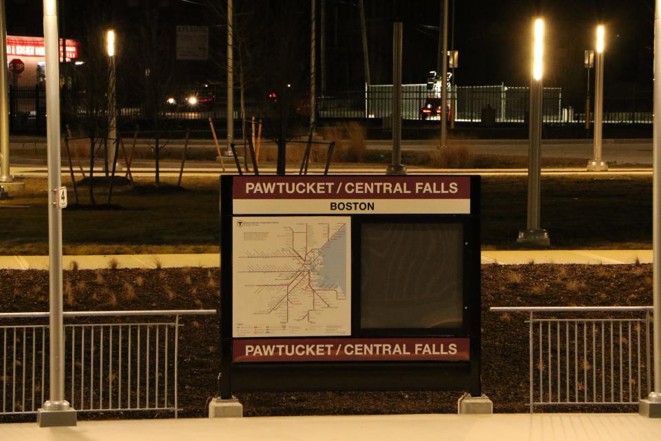 A map of the sprawling MBTA rail system highlights the reach available through yet another Rhode Island portal with the opening of the Pawtucket-Central Falls train station on Monday.