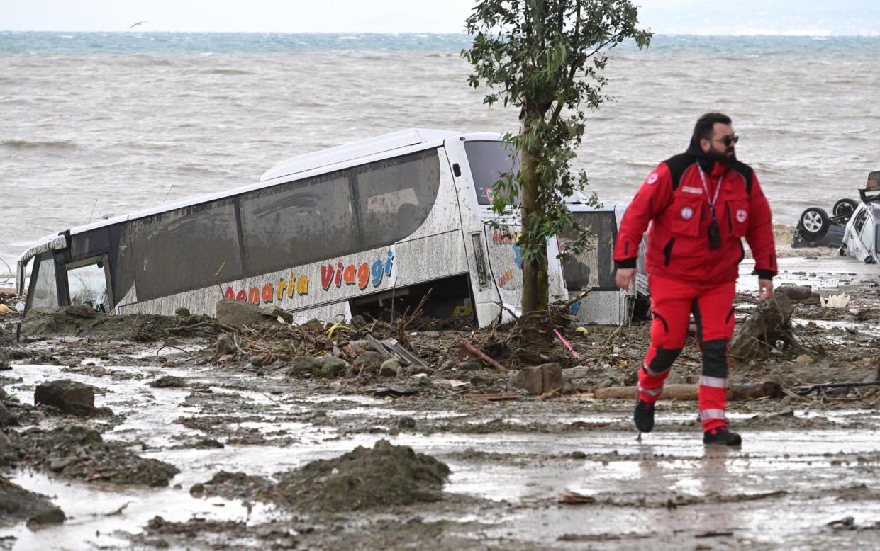 The situation has been described as 'very serious' with several trapped under the mud - CIRO FUSCO/EPA-EFE/Shutterstock