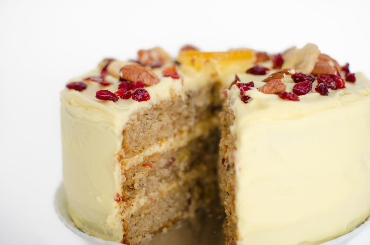 hummingbird cake with missing slice