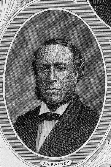 Engraved portrait of Joseph Hayne Rainey, the first African American member of the U.S. House of Representatives