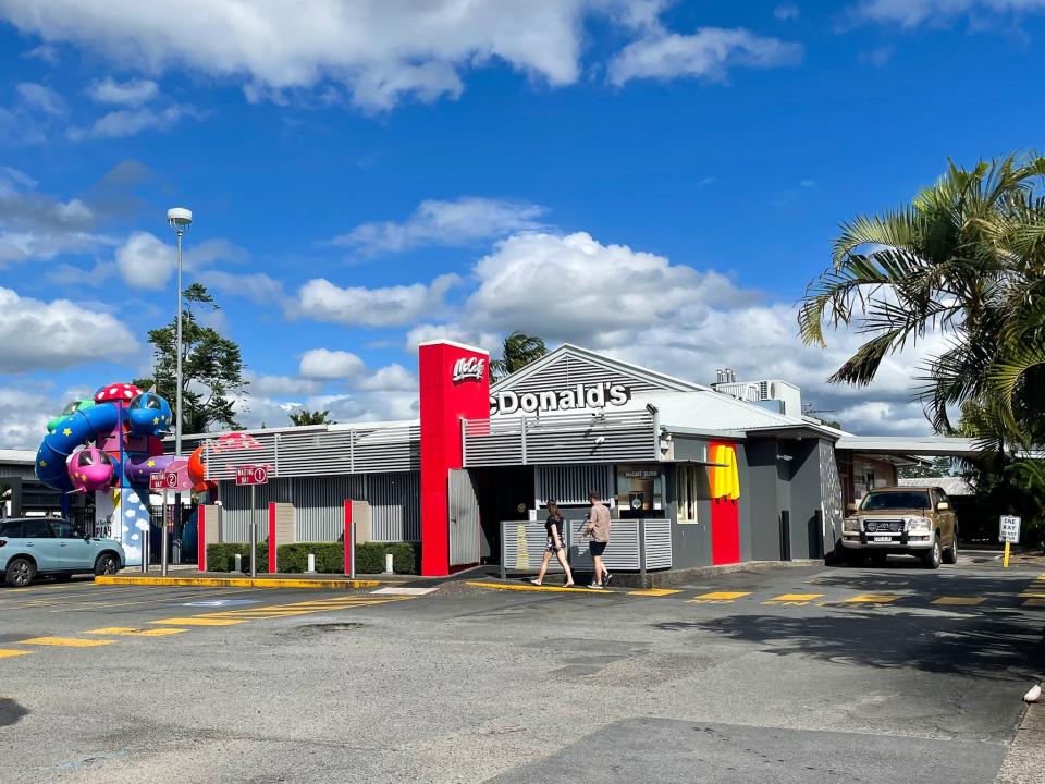 The exterior of the McDonald's in Innisfail, Australia.