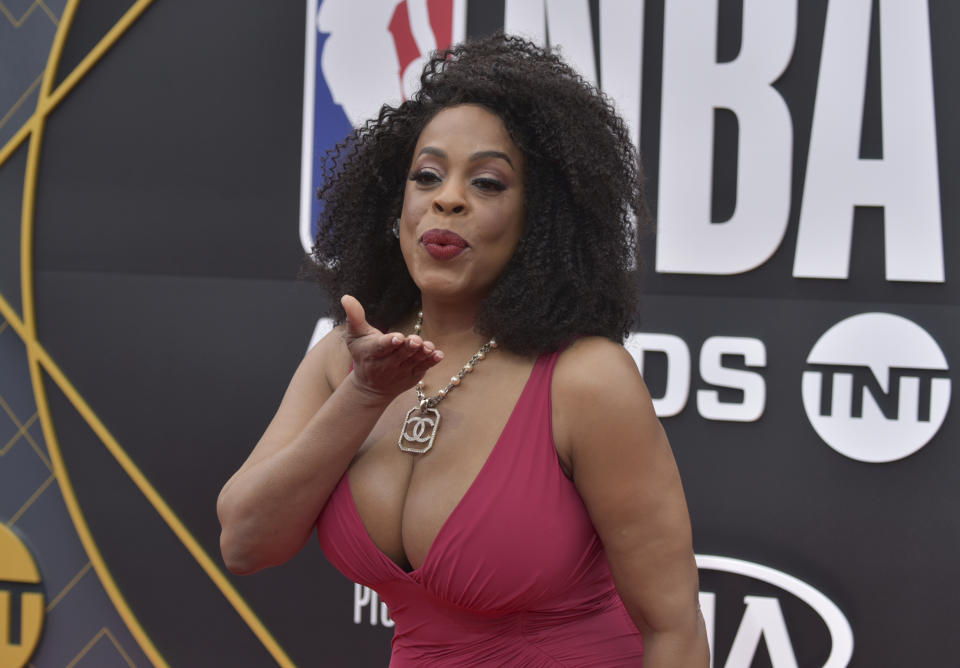 Niecy Nash arrives at the NBA Awards on Monday, June 24, 2019, at the Barker Hangar in Santa Monica, Calif. (Photo by Richard Shotwell/Invision/AP)