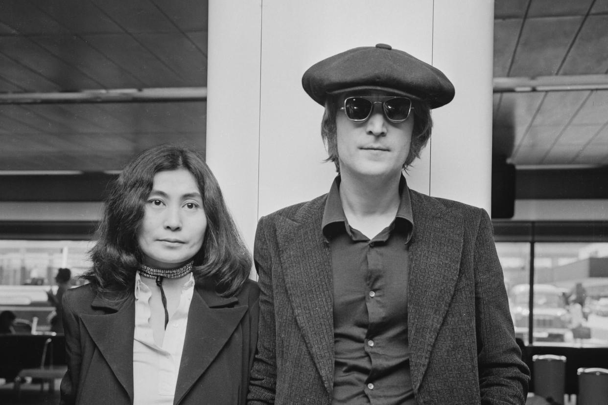 Singer and songwriter John Lennon (1940 - 1980) and his wife Yoko Ono: Getty Images