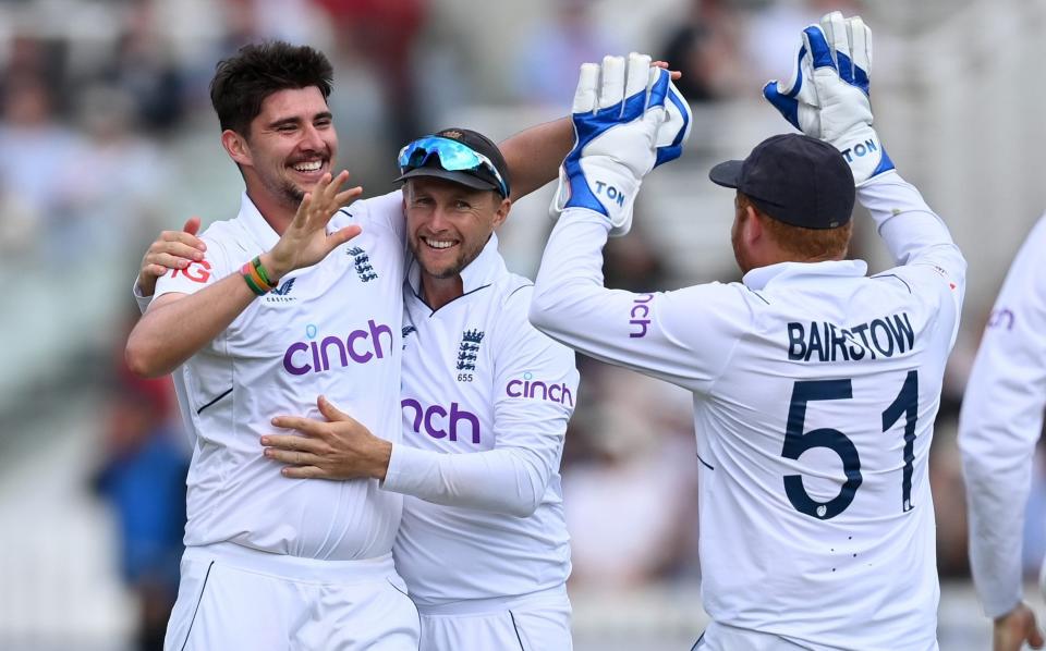 Josh Tongue got his name on the honours board with a five-wicket haul - Getty Images/Gareth Copley 