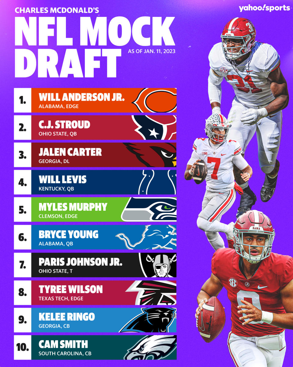 Charles McDonald's second 2023 NFL mock draft is here. (Amber Matsumoto/Yahoo Sports)