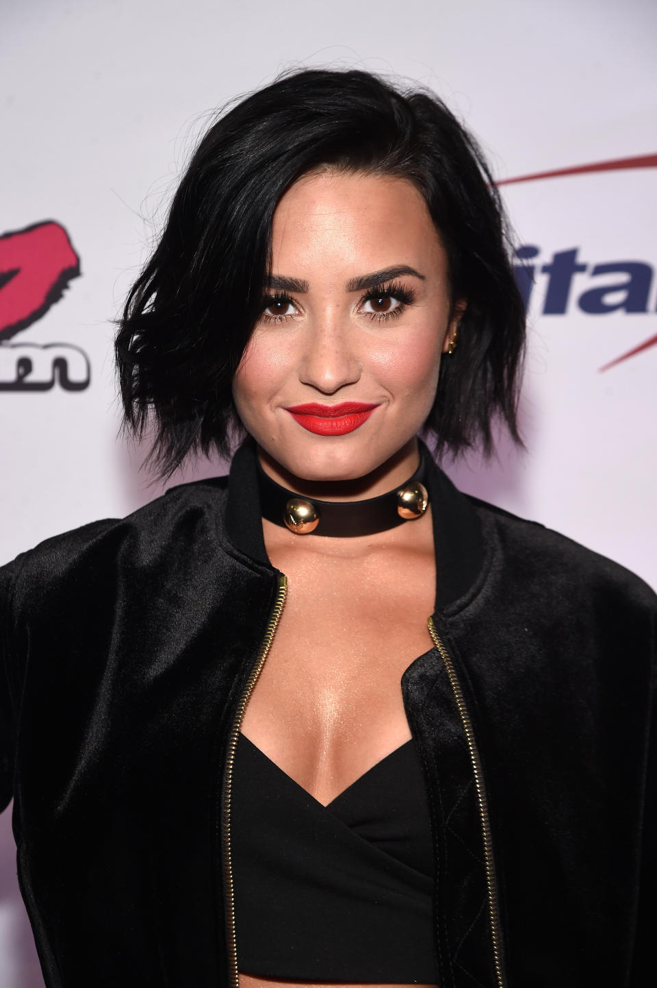 Demi Lovato attends KISS 108's Jingle Ball 2015 in Boston, Mass.