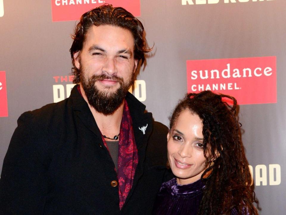 Momoa and Bonet at ‘The Red Road’ premiere (Laurent Benhamou/Sipa/Shutterstock)