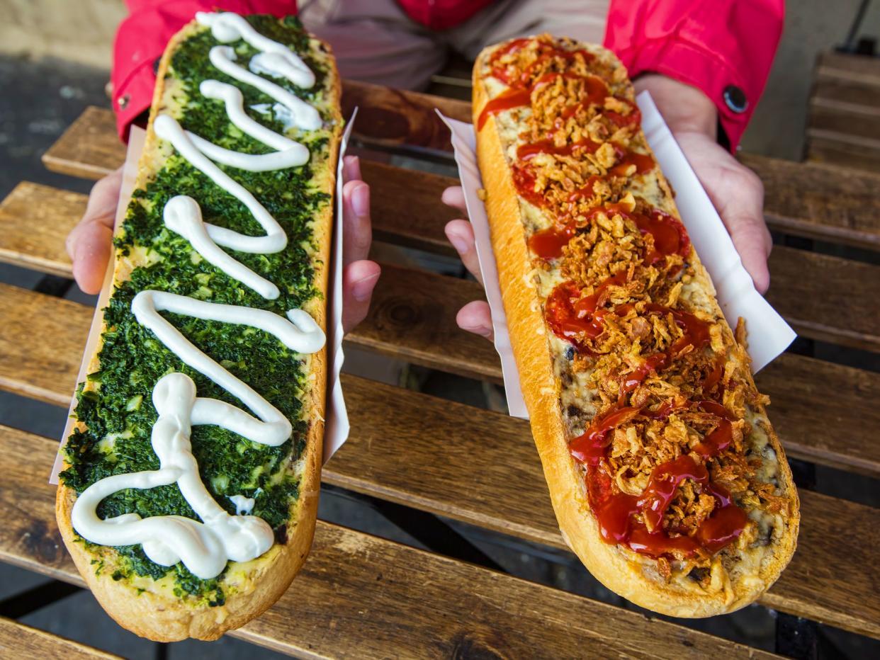 Zapiekanka, street food baguette in Krakow