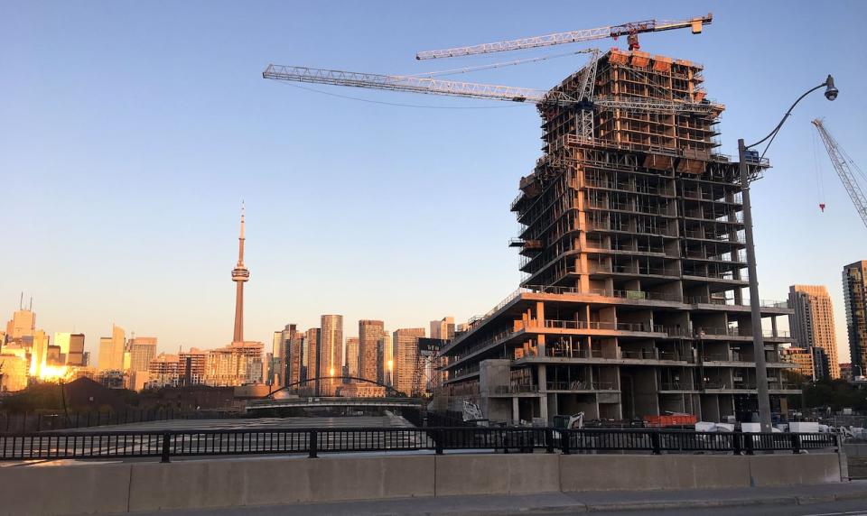 A condo under construction in downtown Toronto in 2019.