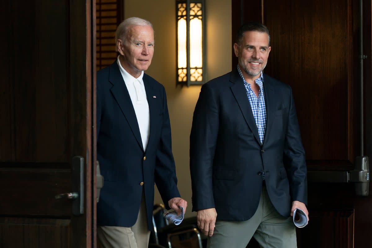 Hunter Biden with his father (Copyright 2022 The Associated Press. All rights reserved.)