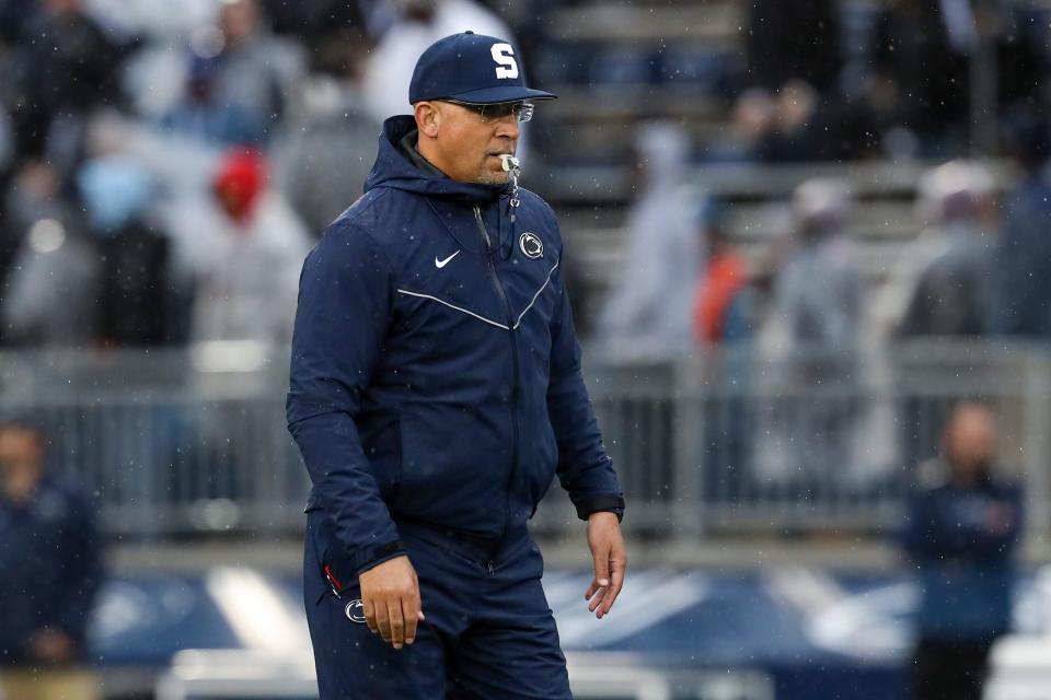 Penn State coach James Franklin led his team to a rout of Maryland and also did some pushups on the sideline, for some reason.