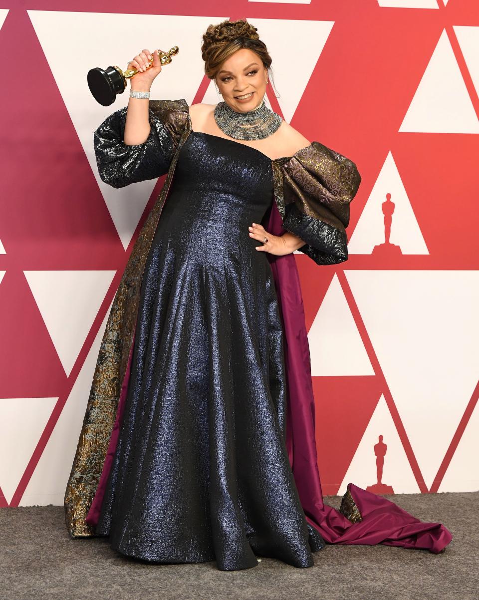 Carter after winning the 2019 Academy Award for costume design.