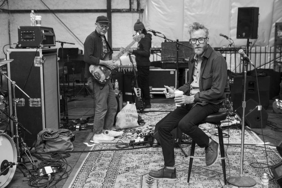 The band rehearse on the morning between their two headline sets (Photo: Graham MacIndoe)