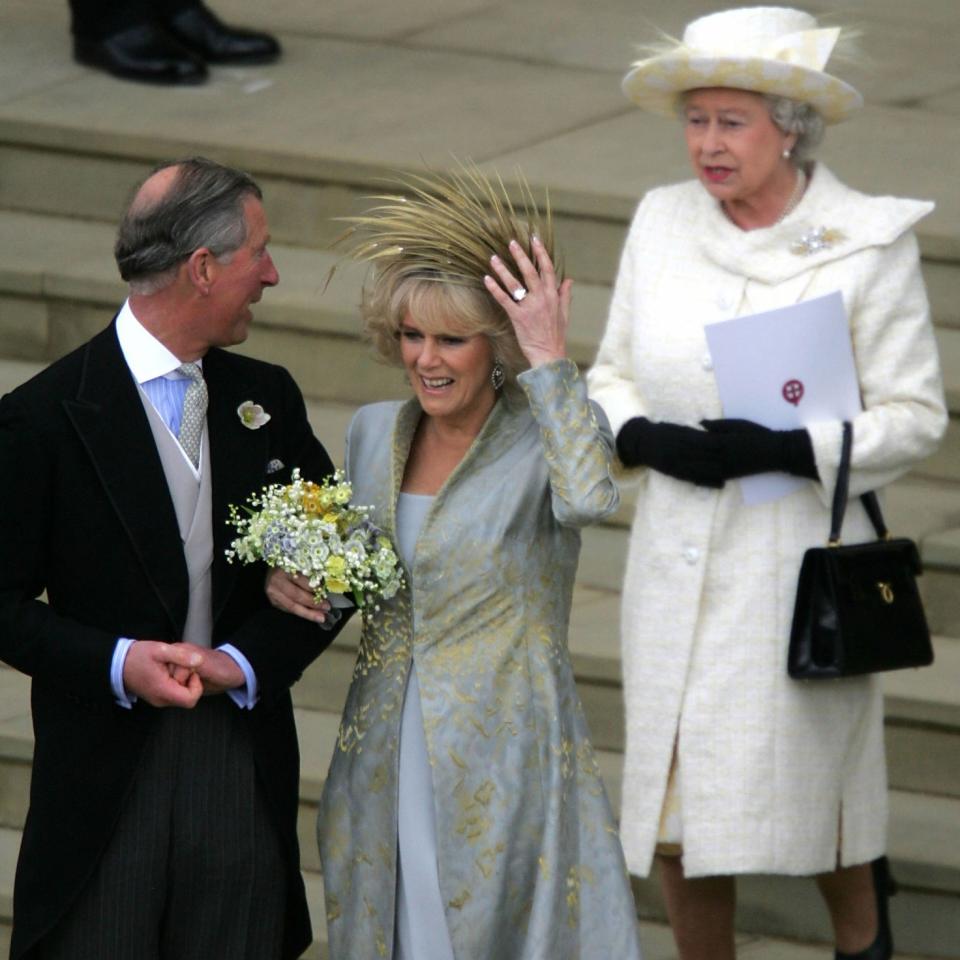  Prince Charles and Camilla Parker-Bowles' 2005 wedding day. 