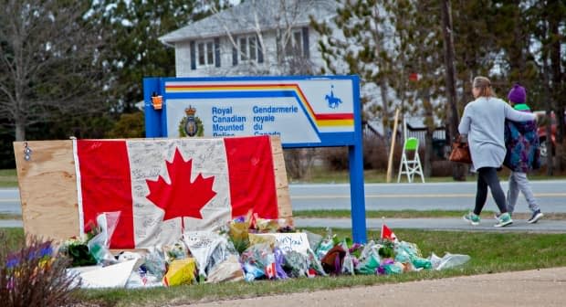 The RCMP detachment in Enfield, N.S., pictured on April 20, 2020, was the home detachment of slain RCMP Const. Heidi Stevenson, who was one of 22 people killed. (Tim Krochak/Getty Images - image credit)