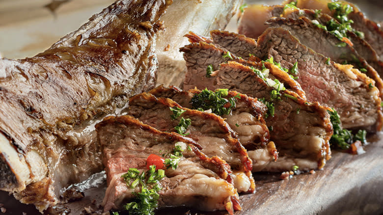 Steak platter at Fogo de Chao