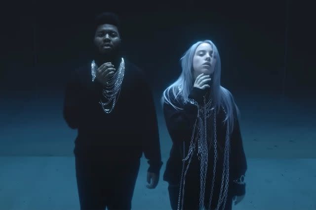 <p>Billie Eilish/YouTube</p> Billie Eilish and Khalid - 'lovely'.